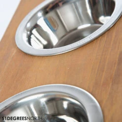 51 Degrees North Double Voerbak Teak -Beste Hondenartikelen Winkel 51 degrees north double voerbak teak 210365 1000 none
