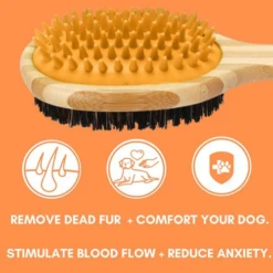 Dogslife Bamboo Dog Brush -Beste Hondenartikelen Winkel dogslife bamboo dog brush 219804 0500 none